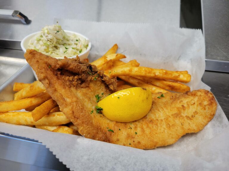 Fried haddock and french fries at Taste of Boston